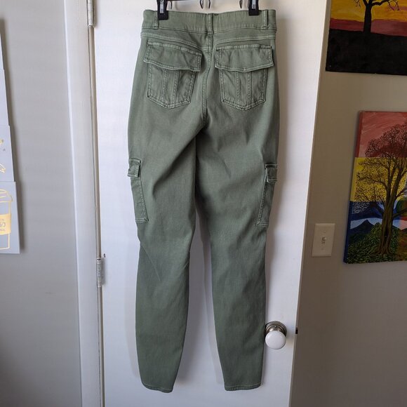 Spanx Army Green Cargo Pants Size Large Tall LT - Picture 7 of 11